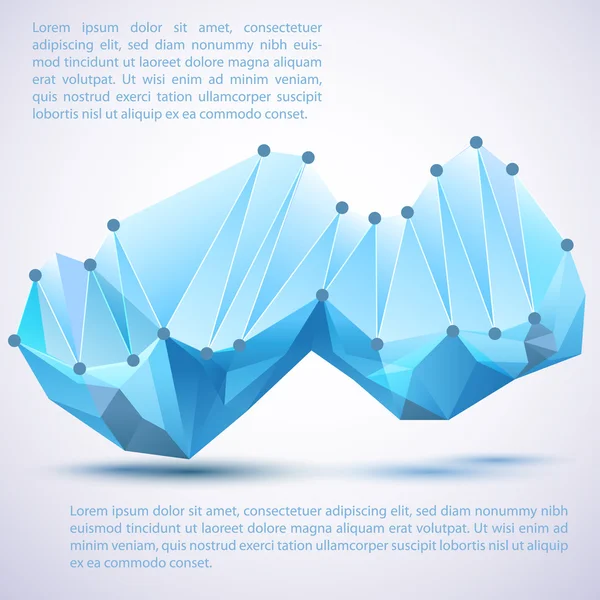 Cristal prism. Vector illustration for your business presentation — ストックベクタ