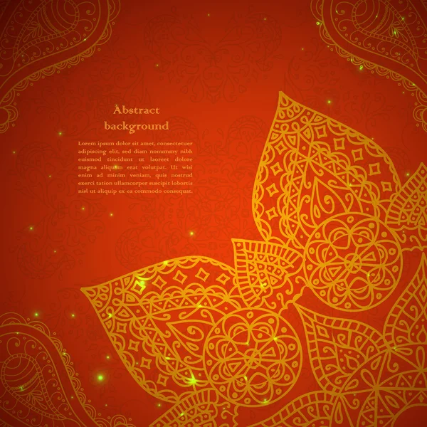 Indian red ornament — Stockvector