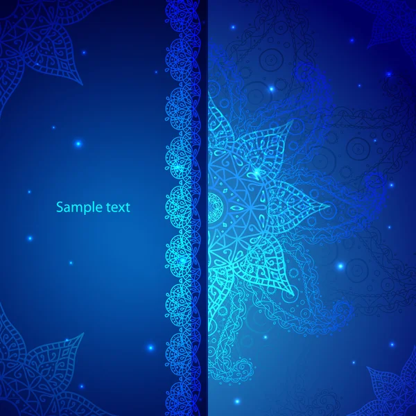 mavi Hint vintage süs. iş tanıtımı için vektör çizim