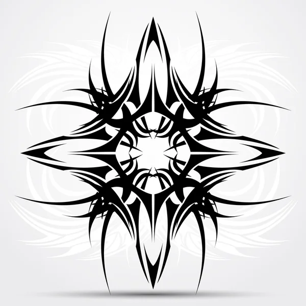 Scherpe tribal tattoo — Stockvector