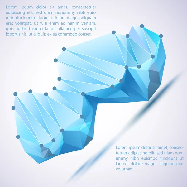 Cristal prism. Vector illustration for your business presentation — Stock Vector
