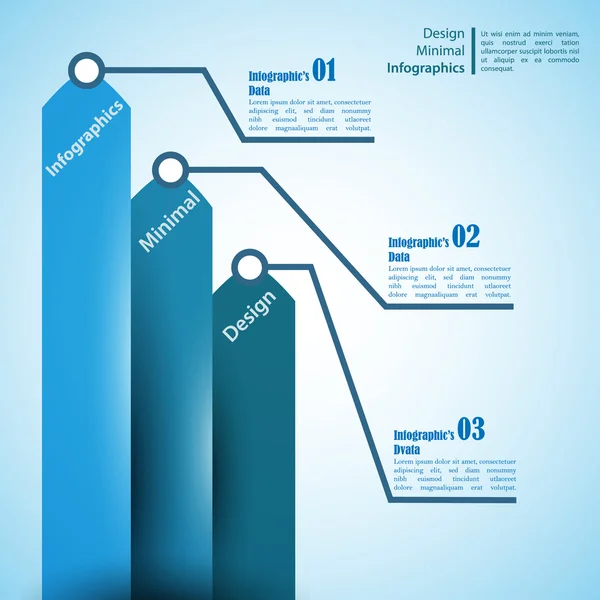 Tres flechas, usadas para infografías. Se puede utilizar para la presentación — Vector de stock