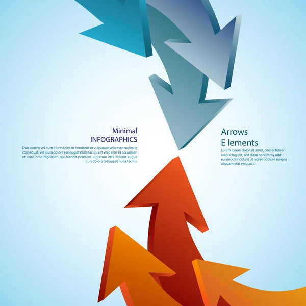 Flechas abstractas. Detallado se puede utilizar para infografías, gráficos o publicidad ilustración vector de diseño — Archivo Imágenes Vectoriales