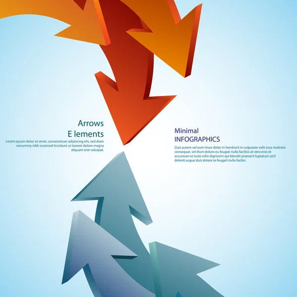 Flechas abstractas. Detallado se puede utilizar para infografías gráficas o publicidad ilustración de vectores de diseño — Archivo Imágenes Vectoriales