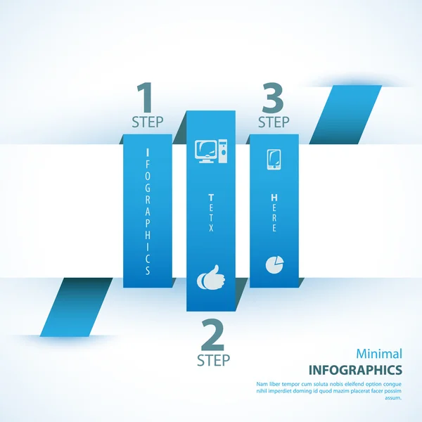 Moderne zachte kleur ontwerpsjabloon kan worden gebruikt voor infographics — Stockvector