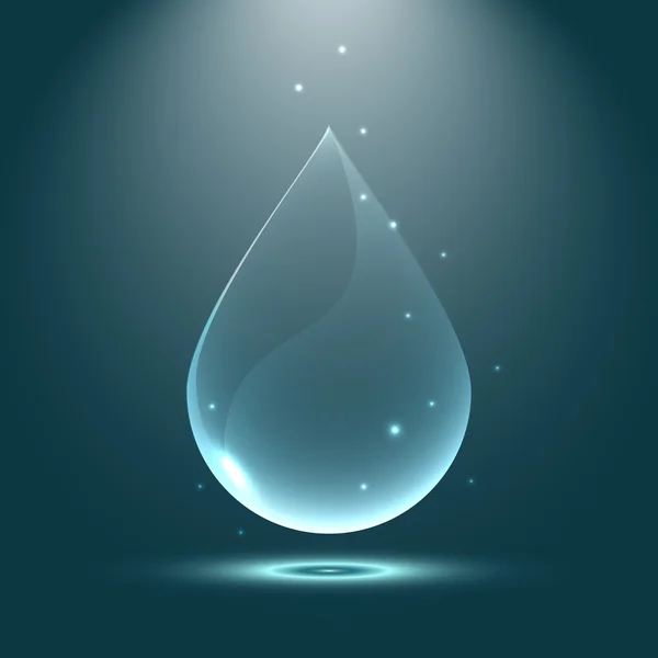 Une goutte d'eau magique. Contexte abstrait — Image vectorielle