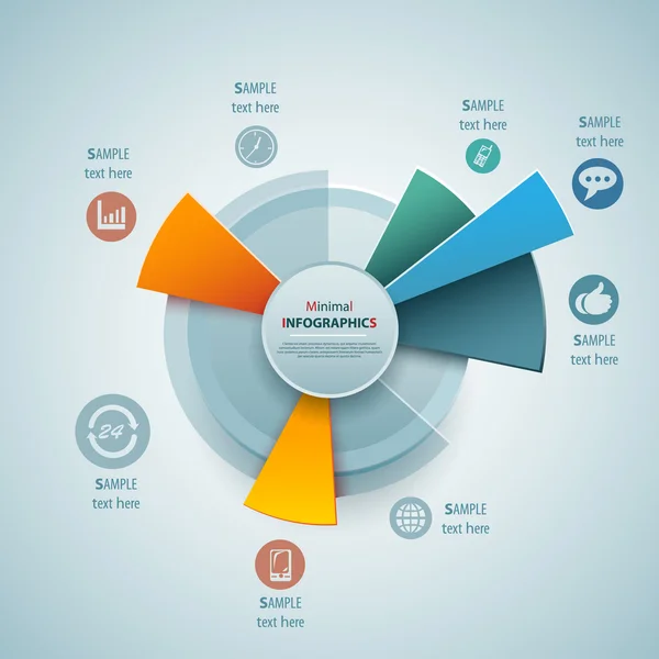 Abstract 3D Paper Infographics — Stock Vector