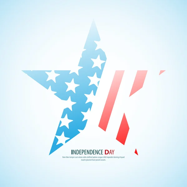 Vector independence day star, poster - retro vintage version — Stock Vector