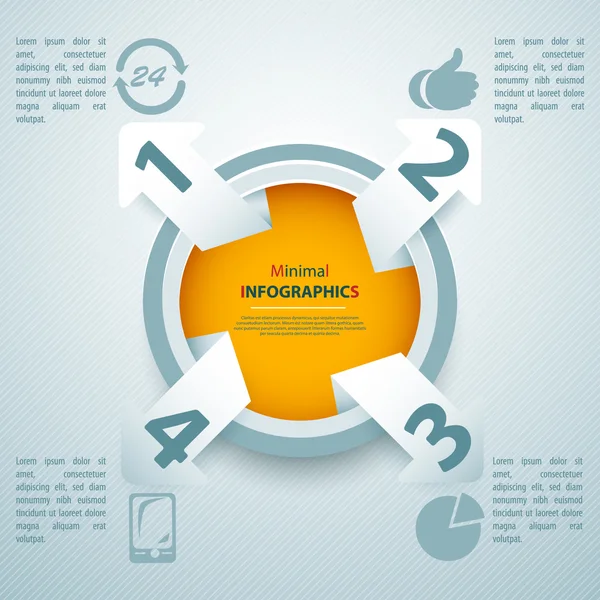 Plantilla de diseño moderno, se puede utilizar para infografías . — Vector de stock