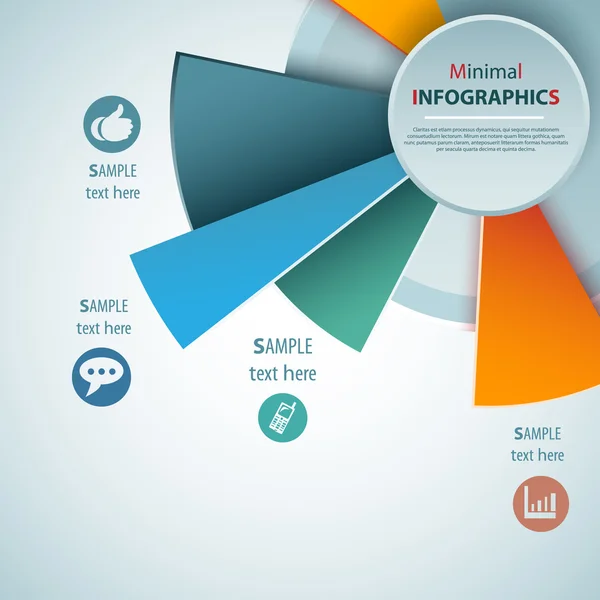 Abstract 3D Paper Infographics — Stockvector