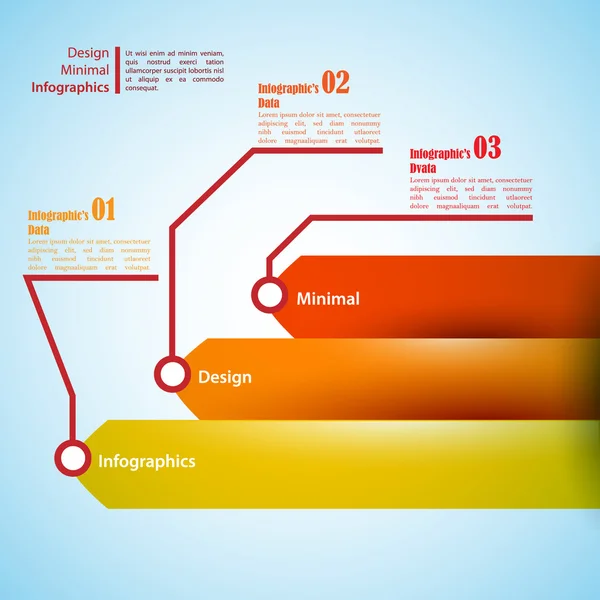 Üç ok, kullanmak için Infographics. — Stok Vektör