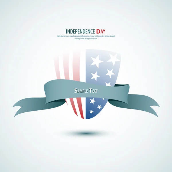 Cinta Happy Independence Day tarjeta en formato vectorial . — Archivo Imágenes Vectoriales