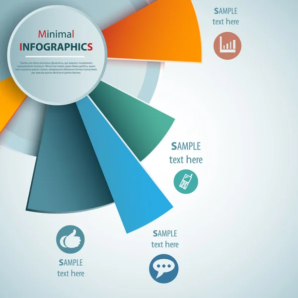 Abstract 3D Paper Infographics — Stockvector