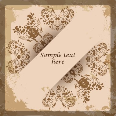 Hint vintage süs. iş tanıtımı için vektör çizim