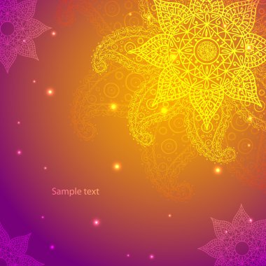 Hint vintage süs. iş tanıtımı için vektör çizim