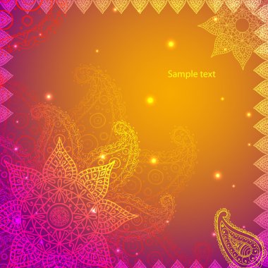 Hint vintage süs. iş tanıtımı için vektör çizim