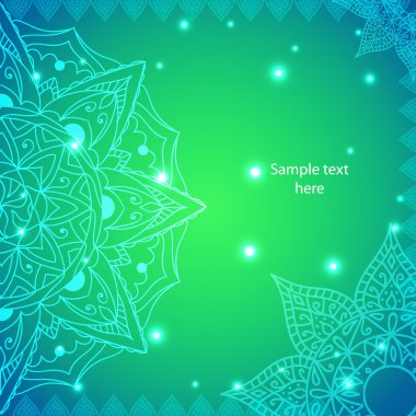 Hint vintage süs. iş tanıtımı için vektör çizim