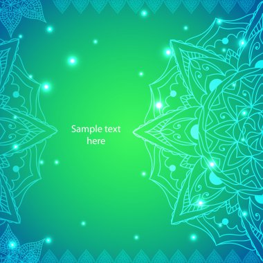 Hint vintage süs. iş tanıtımı için vektör çizim