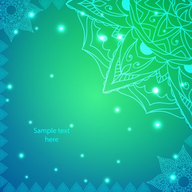 Hint vintage süs. iş tanıtımı için vektör çizim