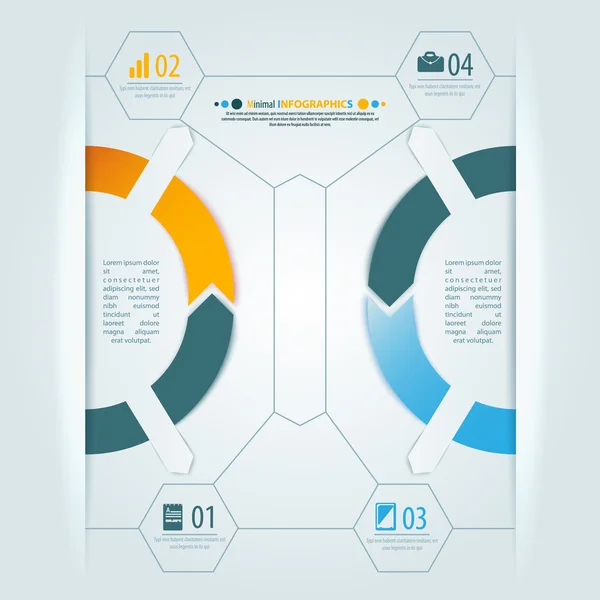 Mínimas infografías 3d sombra de diseño. Ilustración vectorial para su presentación empresarial — Vector de stock