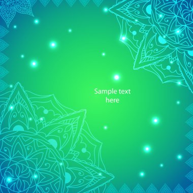 Hint vintage süs. iş tanıtımı için vektör çizim