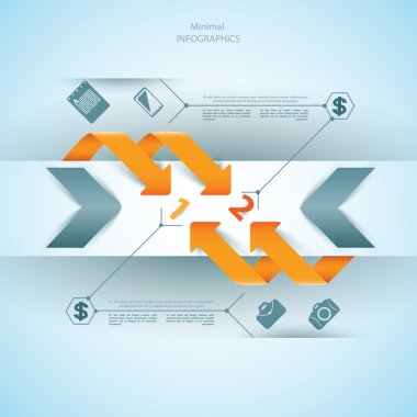 Modern business steb origami biçimi seçenekleri pankartı.