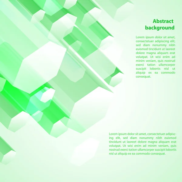 クリスタル グリーン アイス背景。ビジネス プレゼンテーションのためのベクトル図 — ストックベクタ