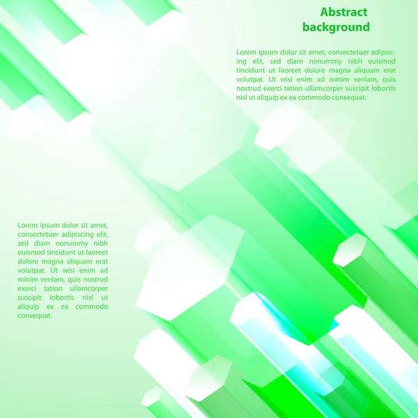 Kristallgrünes Prisma. Vektor-Illustration für Ihre Unternehmenspräsentation — Stockvektor
