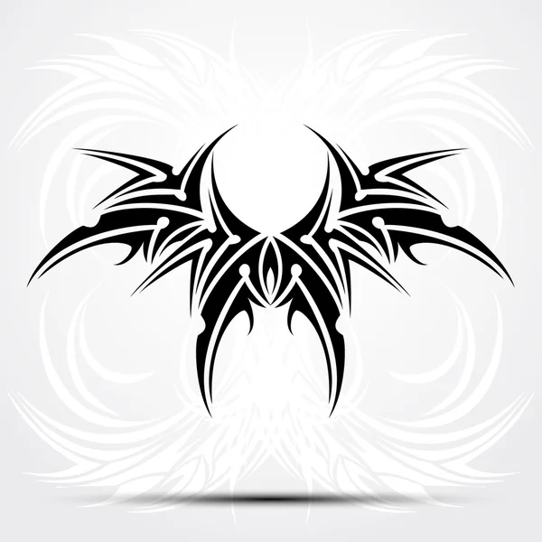 Scherpe tribal tattoo. vectorillustratie — Stockvector