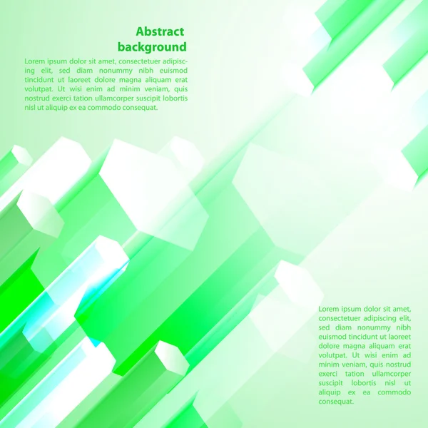 Cristal sfondo di ghiaccio verde. Illustrazione vettoriale per la presentazione aziendale — Vettoriale Stock