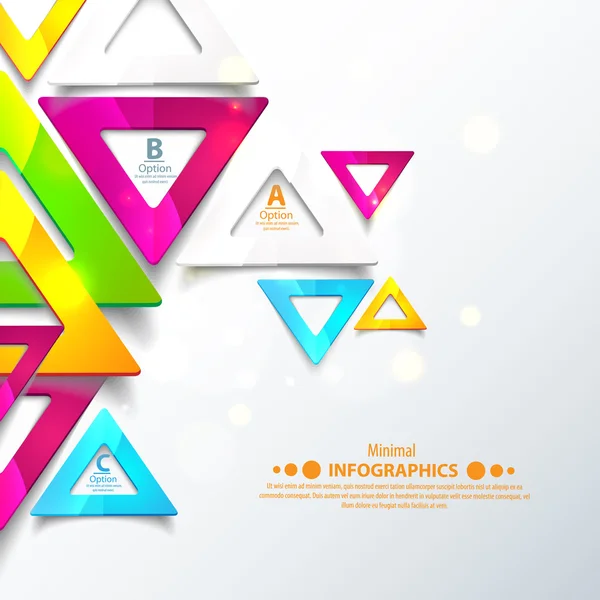 Abstract geometric triangles. Vector illustration for your business presentation. Cutout lines and other design elements. — Stock Vector