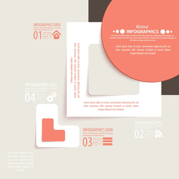 Moderne Design-Infografik-Vorlage. nummerierte Banner. — Stockvektor