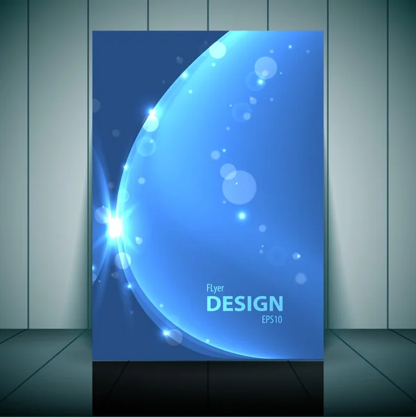 Blue Business Flayer Template. Illustrazione vettoriale per la presentazione . — Vettoriale Stock