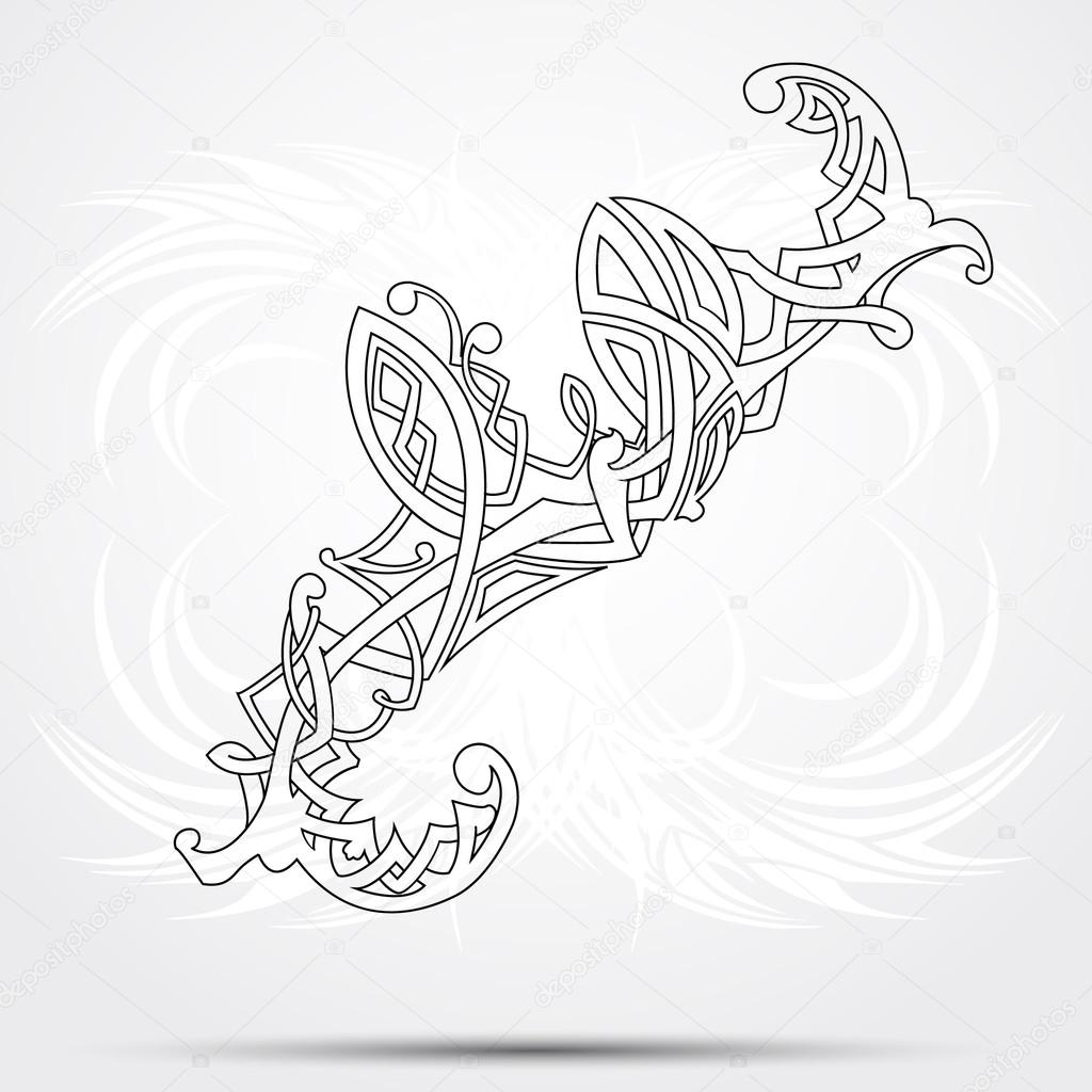 Celtic vector art-collection on a white background.