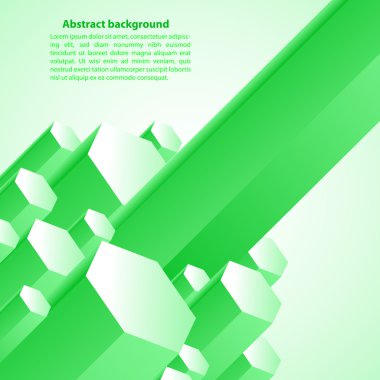 Yeşil Kristal prizma. iş tanıtımı için vektör çizim