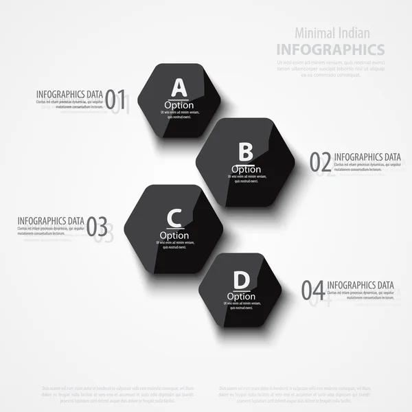 Vettoriale astratto poligoni sfondo illustrazione, modello infografica con posto per il tuo contenuto — Vettoriale Stock