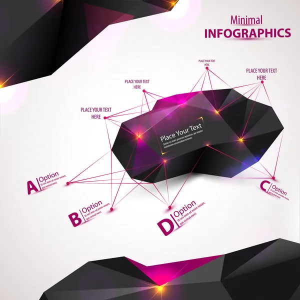 Fondo de malla abstracta 3D con círculos, líneas y formas, diseño EPS10 para su negocio — Vector de stock