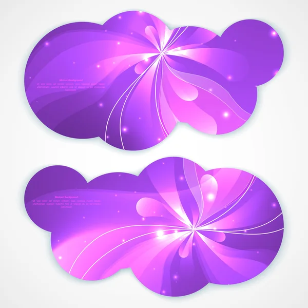 A set of modern vector banners with flower background — Stock Vector