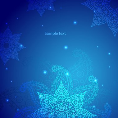 Vintage bej doodle süsleme Hint tarzı arka planda. vektör çizim