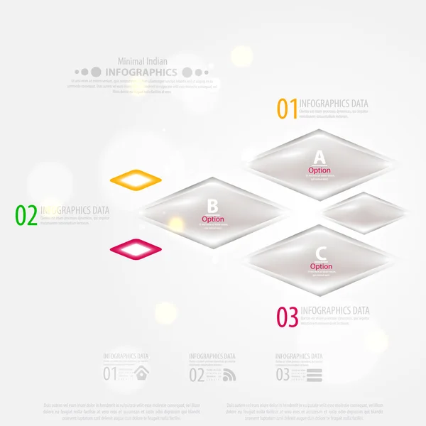 Modern infographic template with icons for business design. — Stock Vector