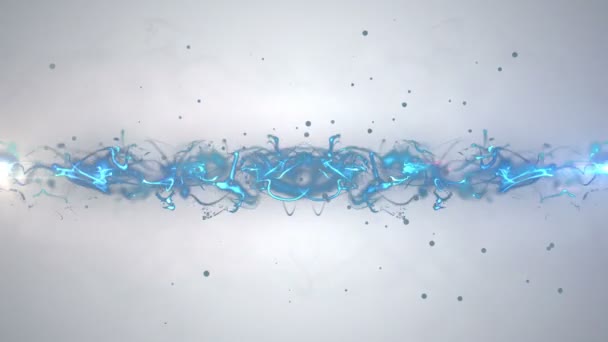 Blue glow lines with particles. High quality and resolution — Stock Video