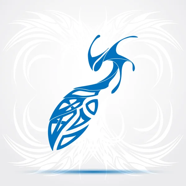 Синій гострий племінний татуювання — стоковий вектор