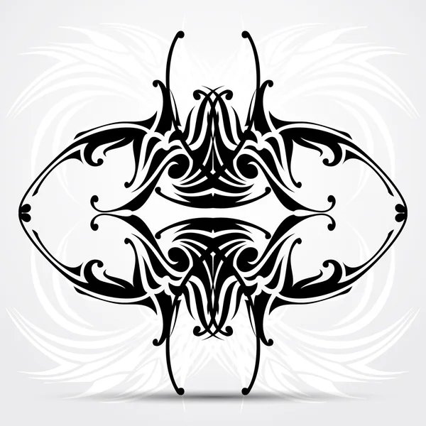 Scherpe tribal tattoo — Stockvector