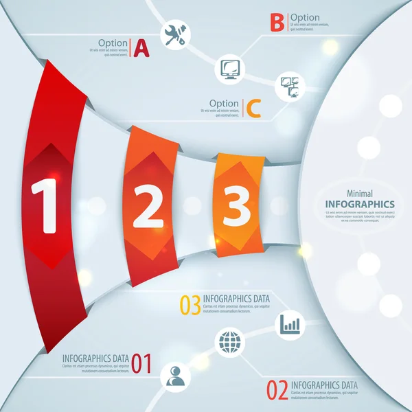 Vektor abstrakte Quadrate Hintergrundillustration, Infografik-Vorlage mit Platz für Ihren Inhalt — Stockvektor