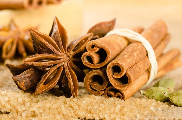 Assortment of spices for christmas — Stock Photo, Image