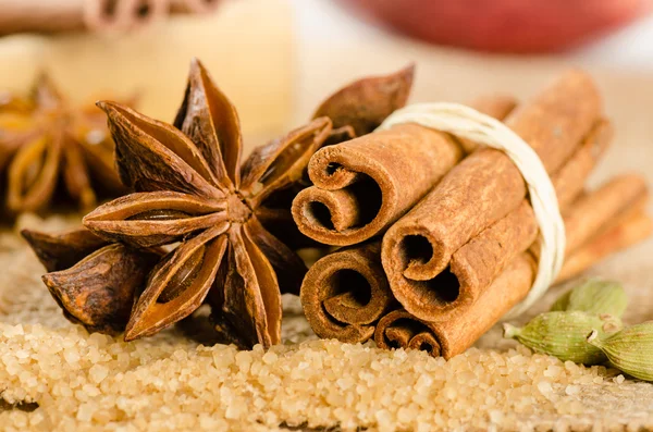 Assortment of spices for christmas — Stock Photo, Image