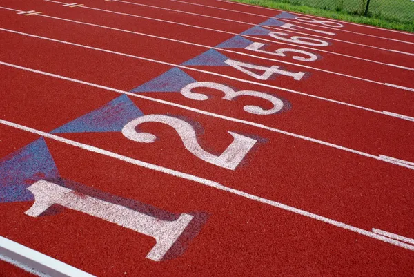 Numbered lanes — Stock Photo, Image