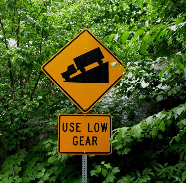 Mountain road sign — Stock Photo, Image