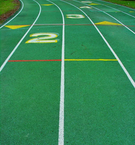 Green Running Track — Stock Photo, Image