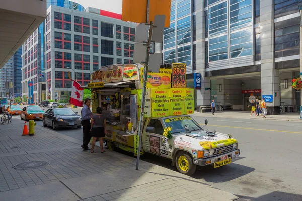 Hotdog-Verkäufer in Toronto — Stockfoto